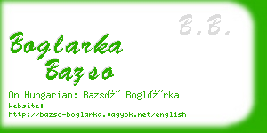 boglarka bazso business card